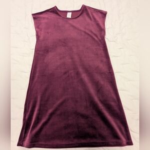 Tea collection Plum Velvet Sleeveless Dress
